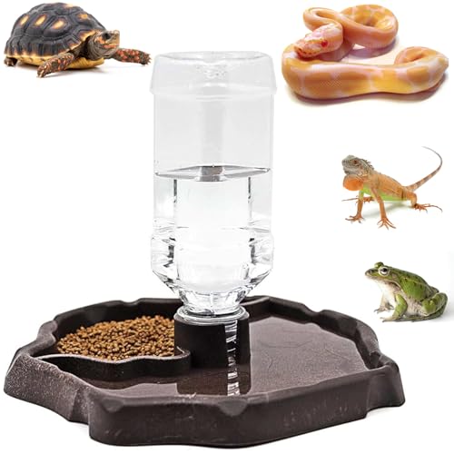 Schildkröten Wasserschale, Reptilien Wasserspender, Fütterung Nahrungsschale Wasser Schüssel, Futternapf, 2 in 1 Reptilien Automatisierte Futterspender, für Schildkröten, Hamster, Eidechse Schildkröten Wasserschale, Reptilien Wasserspender, Fütterung Nahrungsschale Wasser Schüssel, Futternapf, 2 in 1 Reptilien Automatisierte Futterspender, für Schildkröten, Hamster, Eidechse von Cerioll