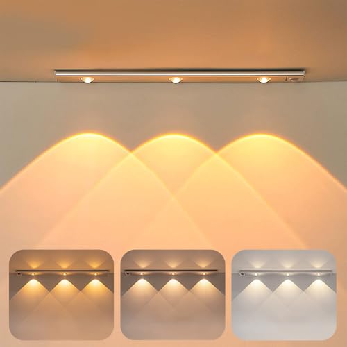 Unterbauleuchte Schrankbeleuchtung, Unterbauleuchte Küche LED, USB Aufladbar Schrankleuchten, 40CM LED Sensor Licht mit Bewegungsmelder, Dimmbar Lichtleiste, Kleiderschrank Lampen für Küche, Treppe Unterbauleuchte Schrankbeleuchtung, Unterbauleuchte Küche LED, USB Aufladbar Schrankleuchten, 40CM LED Sensor Licht mit Bewegungsmelder, Dimmbar Lichtleiste, Kleiderschrank Lampen für Küche, Treppe von Cerioll