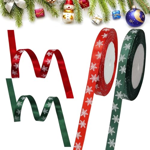 Weihnachten Geschenkband,Schleifenband Weihnachten,2 Rollen Geschenkband Weihnachten,Weihnachtsbänder Grün Rot,Weihnachten Bänder,Weihnachtsbaum Dekoband,Satinband Stoff Band für Geschenkverpackung Weihnachten Geschenkband,Schleifenband Weihnachten,2 Rollen Geschenkband Weihnachten,Weihnachtsbänder Grün Rot,Weihnachten Bänder,Weihnachtsbaum Dekoband,Satinband Stoff Band für Geschenkverpackung von Cerioll