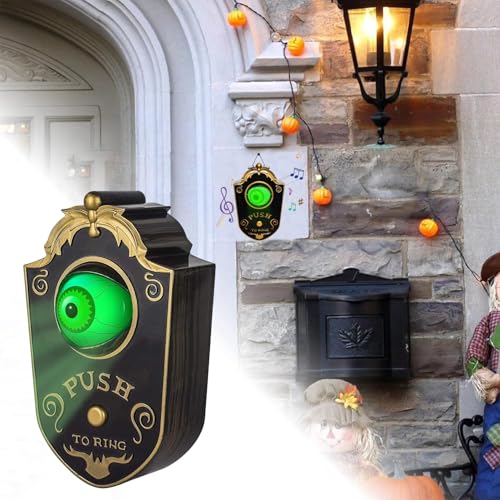 Cerkkapo Halloween Türklingel, Animierte Eyeball Türklingel Dekorationen, Gruselige Türklingel, Dekoration Halloween Einäugige Türklingel, Geeignet für Halloween Spukhaus Dekoration Cerkkapo Halloween Türklingel, Animierte Eyeball Türklingel Dekorationen, Gruselige Türklingel, Dekoration Halloween Einäugige Türklingel, Geeignet für Halloween Spukhaus Dekoration von Cerkkapo