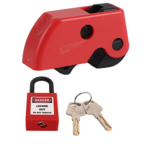 Cerlingwee 8mm Universal Leistungsschalter Sperrset Leistungsschalter-Verriegelungsset Lockout-Tagout-Kit Mikroelektrisches Lockout Vorhängeschloss Sperrvorrichtung für Gerätewartung von Cerlingwee