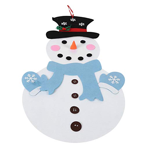 Cerlingwee Set mit Schneemann aus Filz für Weihnachten, zum Basteln, für Weihnachtsdekoration (Snowman in Blau) von Cerlingwee