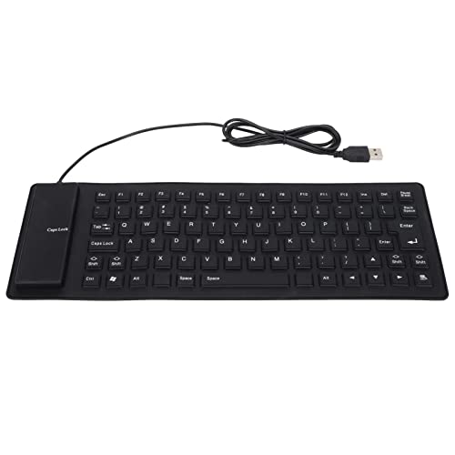 Flexible Silikon-Tastatur, 85 Tasten Silikontastatur Faltbare Silikontastatur Vollst?ndig Versiegeltes Design Leicht Tragbar Leise Weiche USB-Silikontastatur f¨¹r Desktop-Computer Flexible Silikon-Tastatur, 85 Tasten Silikontastatur Faltbare Silikontastatur Vollst?ndig Versiegeltes Design Leicht Tragbar Leise Weiche USB-Silikontastatur f¨¹r Desktop-Computer von Cerlingwee
