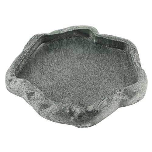 Futter- und Wassernapf f¨¹r Reptilien. Wassernapf aus Kunstharz. Fels?hnlicher Reptilien-Futternapf, Futter- und Wassernapf f¨¹r Schildkr?Ten, Eidechsen, Cham?leons, Geckos und von Cerlingwee