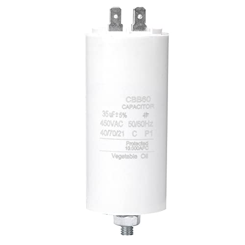 Kondensator CBB60 35uF 450V, Anlaufkondensator Motorstartkondensator Dünnschicht-Laufkondensator mit Schraubenmutter CBB60 Laufkondensator für Waschmaschine und Elektrogerte von Cerlingwee