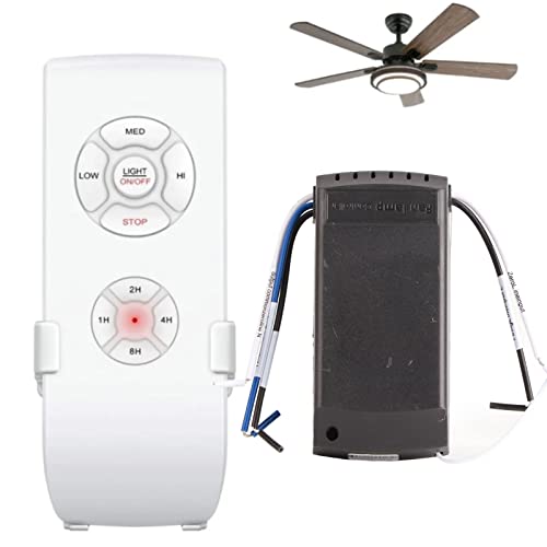 Universal Deckenventilator Fernbedienung Kit, Deckenventilator Fernbedienungsset Funktioniert mit Harbor Breeze 3 Ventilatorgeschwindigkeiten Separate Steuertasten Wandelt Einen von Cerlingwee