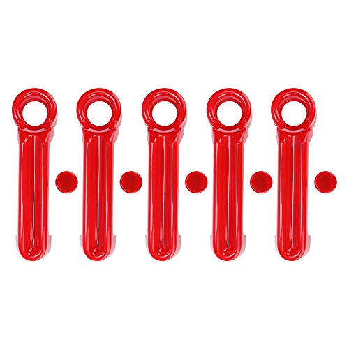10 -pcs ABS Car Exterior Türgriffsabdeckungsverkleidung für JK 07 bis 17 2 Türen und 4 Türen (Red) von Cerlyiont