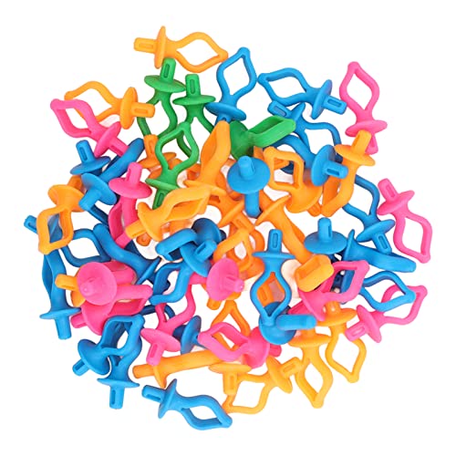 100pcs Spulenhalter regulierbares Design Silikonmaterial kleiner kompakter farbenfroher Nähfadenhalter für Haushaltsnähung DIY von Cerlyiont