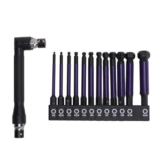 13 Stcs Hex Head Wech Schraubendreher Bit Set, Hex Shank -Schraubendreher -Bit, Impact -Schraubenschlüssel Bohrer, S2 Steel, mit Schraubenschlüssel, für Haushaltsprojekte, von Cerlyiont