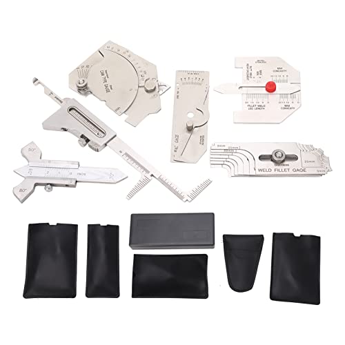 6 -pcs -Schweißmessgeräte Set Filet enthalten HI -LO -Messgeräte Porositätsunterschnitte Überprüfung der Messgeräte Winkel -Messwerkzeug von Cerlyiont