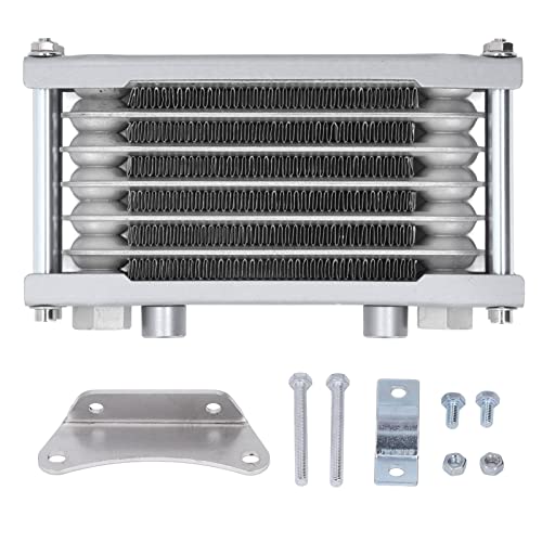 Aluminium -Motorölkühler Kühler Hochleistung für 50cc -2550 -ccm -Motorrad außerhalb der Straße Fahrzeug ATV (Silber) von Cerlyiont