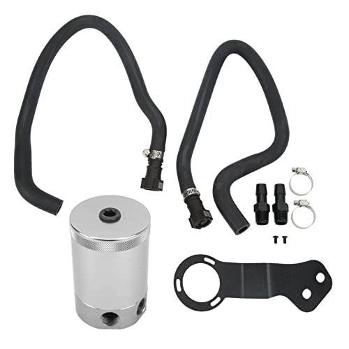 Baffled Oil Catch Can Aluminiumlegierung Ersatzkit für Camaro Ss Halten Sie die Motorleistung bei (Silber) von Cerlyiont
