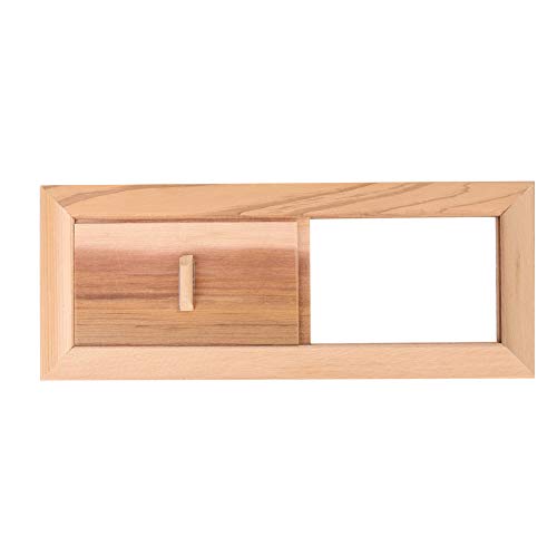 Cedar Sauna AIR -Entlüftung, Kühlergrill Holzlüftung, Sauna Giebel Belüftung, einfache und praktische Panel -Luft -Lüftungs -Saunas -Zubehör für Saunas Dampfbad Schwimmbad von Cerlyiont
