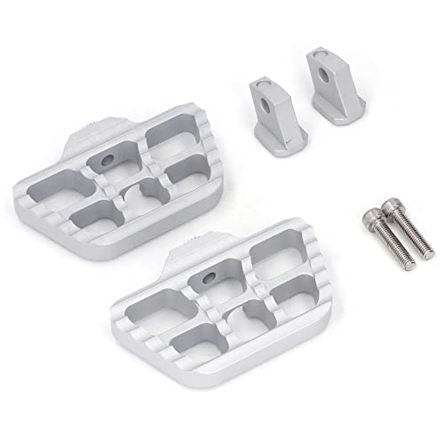 Cerlyiont 2 Stück breite Fußrasten, CNC-Aluminium-Edelstahl-Motorrad-Fußstützenpedal-Ersatz für R18 2020-2022 (Silber) von Cerlyiont