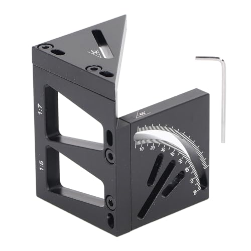 Cerlyiont 3D -Holzbearbeitung quadratischer Aluminiumlegierung Multi -Winkel -Messherrscher für Tischler -Workshop von Cerlyiont
