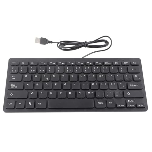 Cerlyiont 78 Tasten USB -Tastatur, Kabel -Tastatur, tragbare spanische Tastaturen, Ultra -dünne Kabel -Tastaturen, für Desktop -Computer, Laptop, Notebook Cerlyiont 78 Tasten USB -Tastatur, Kabel -Tastatur, tragbare spanische Tastaturen, Ultra -dünne Kabel -Tastaturen, für Desktop -Computer, Laptop, Notebook von Cerlyiont