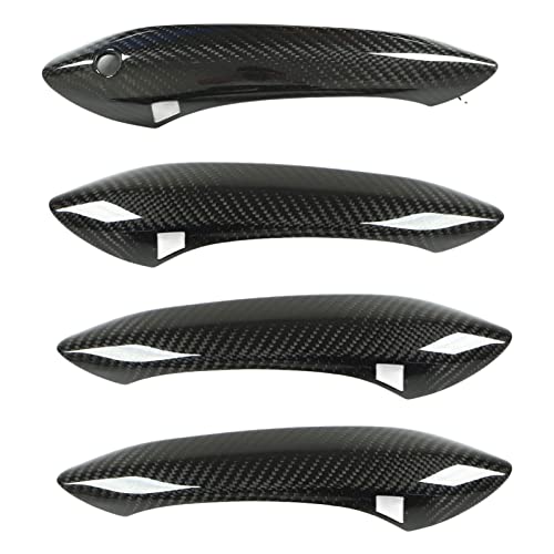 Cerlyiont KOHLEN FASER AUSSEN TÜR GRIFF ABDECKUNG HOCHENDE DEKORATION FIT 5 6 7 SERIE M5 M6 LHD AUTO (mit Sensor) von Cerlyiont
