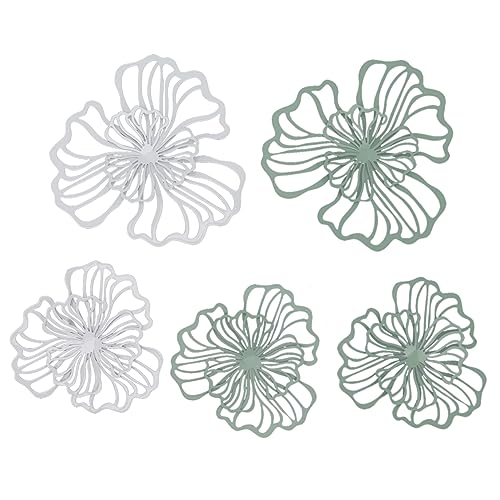 Cerlyiont Metall Blumenwandation exquisites handgefertigtes 3D -Doppelschicht weiß grünes Eisenwandkunst Wohnzimmer Büro Cerlyiont Metall Blumenwandation exquisites handgefertigtes 3D -Doppelschicht weiß grünes Eisenwandkunst Wohnzimmer Büro von Cerlyiont
