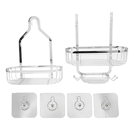 Cerlyiont Metall Eisenwand montierte Badezimmerkorb 2 Schicht Punch Badezimmer Regale Toilettenzubehör (Elektropliert) von Cerlyiont