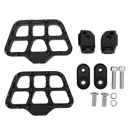 Cerlyiont Motorrad CNC Wide Footraps Antislip Heckfußstützen Einstellbare Passagierfußpedale anwendbares Modell für F900R F900XR 2020-2022 (Schwarz) von Cerlyiont