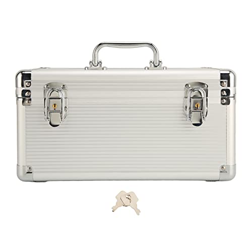 Festplattenspeicherbox Secure Lock Design 14 Buchten 3,5 Zoll 2,5 Zoll tragbarer sicherer Aluminiumlegierungs -Legierungsbox Silber von Cerlyiont