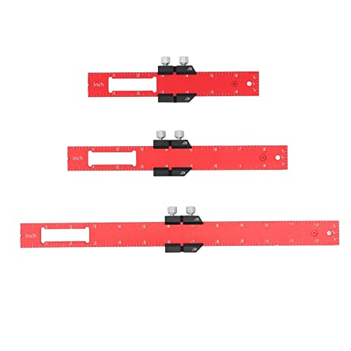 Holzbearbeitung Lineal Set genaues Metallrutsche T Typ Square Scribing Marking Tool für Holzbearbeitungsdesigner Maschinisten 6in 8in 12in rot Holzbearbeitung Lineal Set genaues Metallrutsche T Typ Square Scribing Marking Tool für Holzbearbeitungsdesigner Maschinisten 6in 8in 12in rot von Cerlyiont