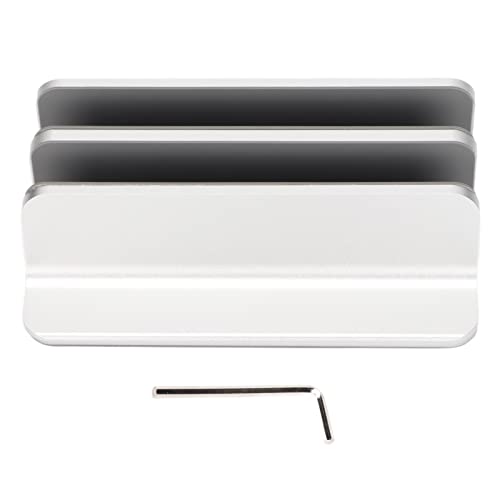 Laptop -Halter vertikal 2 Steckplätze Aluminiumlegierung einstellbarer Laptop -Stand für Home Office Desktop Tablet Notebook von Cerlyiont