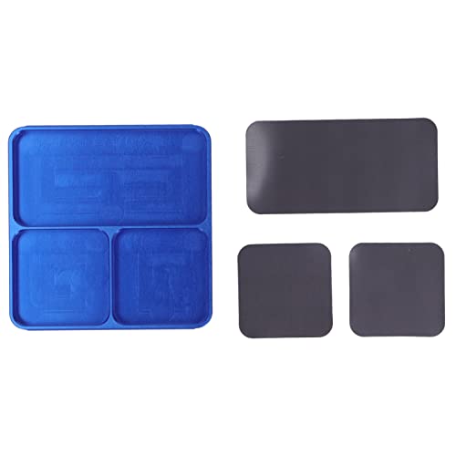 Magnetische Tablett blau schleusefeste Aluminiumlegierung Easy Reinigungsschrauben Halter Werkzeug DIY -Projekte von Cerlyiont