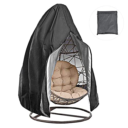Patio Egg Chair Cover, wasserdichtes schweres Wetter resiatnt im Freien Stuhlabdeckung, hängende Schaukelstühle mit Reißverschluss für Innenräume und Freien im Freien von Cerlyiont