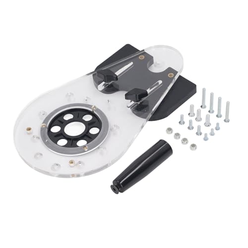 Router Base Plate, Adjustable Universal Router Base Set Acrylic ABS Accurate Cutting Stable Router Guide, Circle Cutting Jig For Cutting for Milling Trimming Carving Router Base Plate, Adjustable Universal Router Base Set Acrylic ABS Accurate Cutting Stable Router Guide, Circle Cutting Jig For Cutting for Milling Trimming Carving von Cerlyiont