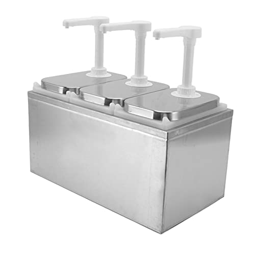 SAUCE DISPENSER EDELSTAHL UND KUNSTSTOFF PUMPEN STATION FÜR KÜCHEN ZUHAUSE (1l Doppelpumpe) (2L Dreifachpumpe) von Cerlyiont