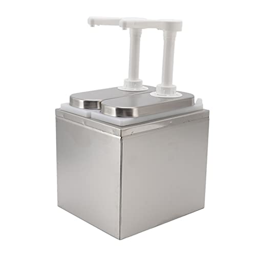 SAUCE DISPENSER EDELSTAHL UND KUNSTSTOFF PUMPEN STATION FÜR KÜCHEN ZUHAUSE (1l Doppelpumpe) von Cerlyiont