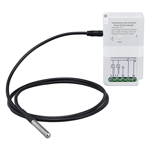 Smartemperaturschaltermodulsensor, Temperaturfeuchtigkeitsschalter -Modul Dual -Relais -Ausgang, Smart Switers -Sensor mit Temperatursonde, 90–250 V für Tuya Smarts App Smartemperaturschaltermodulsensor, Temperaturfeuchtigkeitsschalter -Modul Dual -Relais -Ausgang, Smart Switers -Sensor mit Temperatursonde, 90–250 V für Tuya Smarts App von Cerlyiont