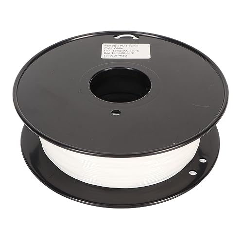 TPU -Filament 1,75 mm 95A Flexible Hochgeschwindigkeit 8 kg 1,8 lb Clog 3D -Druckerfilament Die meisten FDM -Drucker (Weiß) von Cerlyiont