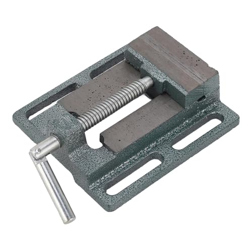 US 3-Zoll-Bohrmaschinenschraubstock, Hartstahl, präziser, stabiler, starker Klemmschraubstock mit flachen Backen für die Holzbearbeitung von Cerlyiont