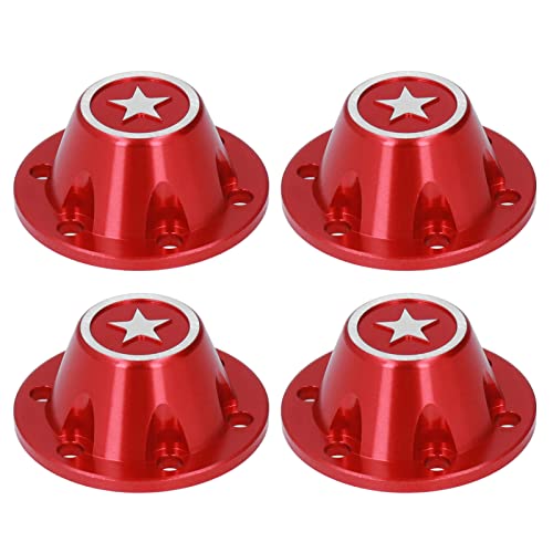 Universal Aluminiumlegierung Fernbedienung Hex Radmutter Deckungen für Axail Scx6 1/6 RC -Auto haltbar tragbar (Rot) von Cerlyiont