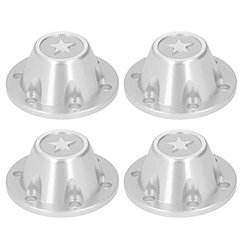 Universal Aluminiumlegierung Fernbedienung Hex Radmutter Deckungen für Axail Scx6 1/6 RC -Auto haltbar tragbar (Silber) von Cerlyiont