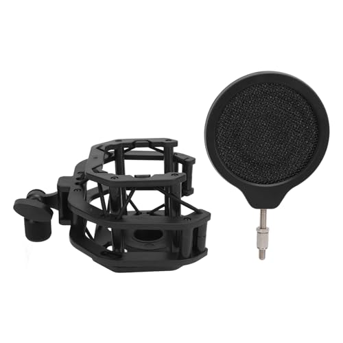 Universal Mic Suspension Schockhalterhalter -Clip, Mikrofonschockmontage mit Popfilter, Anti -Vibrations -Mikrofonhalter -Clip für Neumann U87 Durchmesser 24mm Universal Mic Suspension Schockhalterhalter -Clip, Mikrofonschockmontage mit Popfilter, Anti -Vibrations -Mikrofonhalter -Clip für Neumann U87 Durchmesser 24mm von Cerlyiont