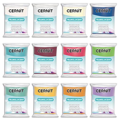 Cernit (une marque Clairefontaine) CE0920012K01C - CERNIT TRANSLUCENT 12 X 56 G PACK ASSORTI von Cernit