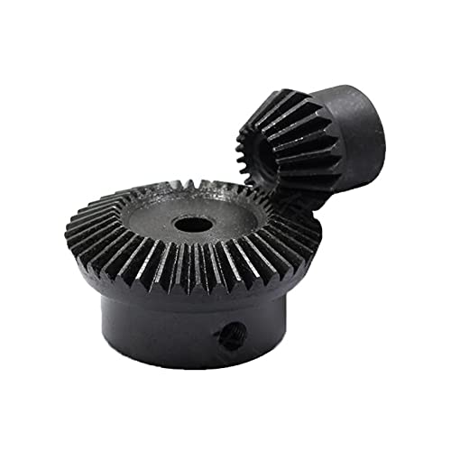 Drehzahlverhältnis 1: 2 Kegelrad 1 Modulus 15 Zähne + 30 Zähne Innenlochdurchmesser 6mm 90 Grad Antrieb Vermittlungs- Stahl Gears Schraube M5 von Cerobit