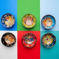 x7 Handgefertigte Keramikschalen Einzigartiges & Farbenfrohes Servierset | Unvergessliche Esserlebnisse Und Tolle Geschenke von CerraCottaCeramics