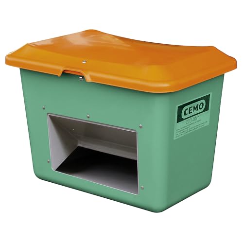 CEMO | Streugutbehälter aus GfK | Volumen 200 l | mit Entnahmeöffnung | Behälter grün von Certeo