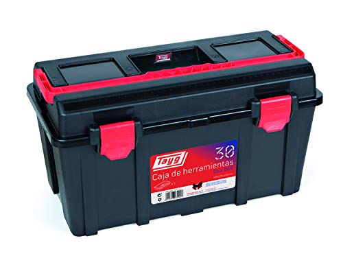 Tayg 130007 Werkzeugkasten aus Kunststoff Nr.30, schwarz, 445 x 235 x 230 mm von Tayg