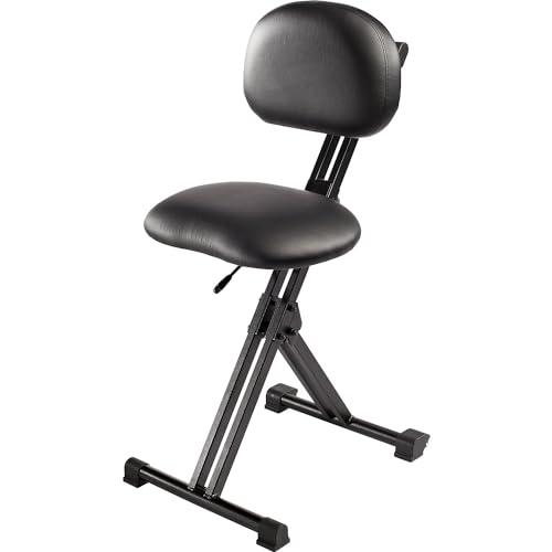 Certeo Mey Stehhilfe AF-SR-Comfort-KL, Modern, Schwarz, Kunstleder, Metall, L-förmig, Ergonomisch, Bürostuhl von meychair