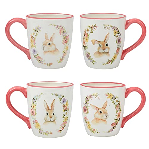 Certified International Easter Garden Tassen, 590 ml, 4 Stück, verschiedene Designs von Certified International