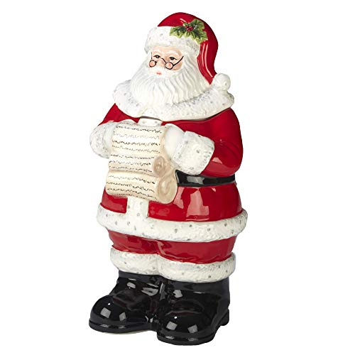 Certified International Holiday Wishes Keksdose mit Weihnachtsmann-Motiv, 31 cm, mehrfarbig von Certified International
