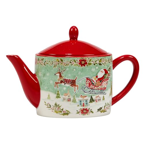 Certified International Joy of Christmas Teekanne, 1,2 l, mehrfarbig von Certified International