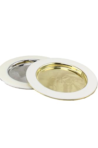 Kerzenteller Kerzenständer Kerzenhalter für Hochzeitskerze Taufkerze Silber oder Gold 2540, Farbe:Gold von Cerziies