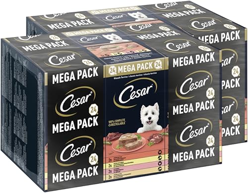 CESAR® Schale Multipack Klassik-Terrine 4 Varietäten Mix 2 x 24 x 150g von Cesar