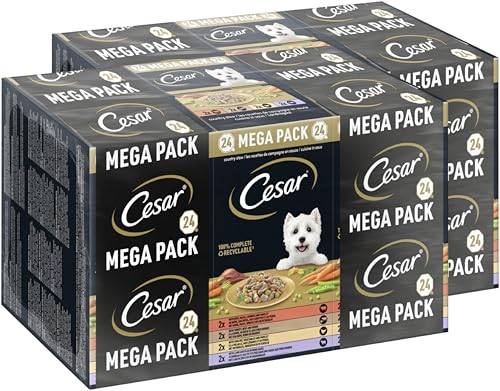 CESAR® Schale Multipack Landragout 4 Varietäten 2 x 24 x 150g von Cesar